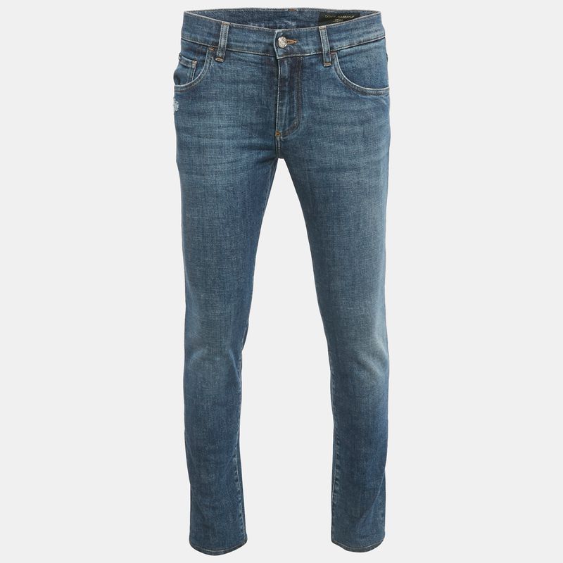 Dolce & Gabbana Blue Washed Denim Skinny Jeans M/Waist 32"